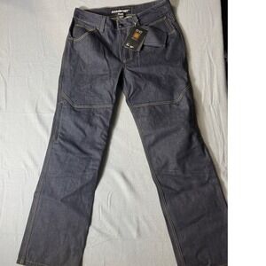 Icon Akromont Motorcycle Pants Blue Cordura Denim D3O Protection Mens 36